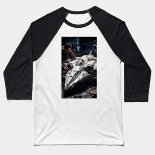 Virtual Model Spacecraft Construction Studio 3 Baseball T-Shirt